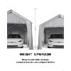 20'x13'x11' heavy-duty windproof carport with 20 GA reinforced poles and 14 mil PE canopy; fits full-sized pickup trucks and bass boats. Gray. - image 3 of 4