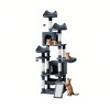 75 Inches Indoor Cat Tree Tall Cat Tower For Large Cats 20lbs Cat Condo Drak Gray Cat Tower - 2 of 4