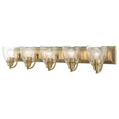 Livex Lighting Birmingham 5 - Light Vanity in  Antique Brass