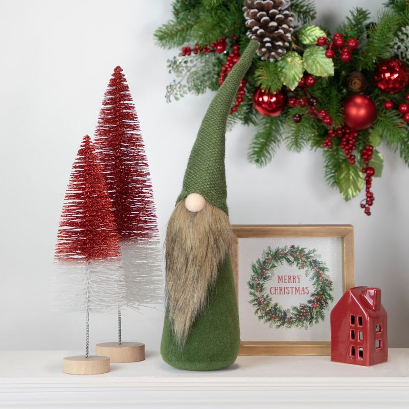 Northlight 19" Forest Green Christmas Gnome Tabletop Decoration, 2 of 8