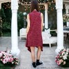Anna-Kaci Women's Waterfall Heather Knit Long Cardi Vest- One Size Fits Most,Burgundy - 3 of 4
