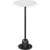 Isabella Side Table Marble White - ZM Home: Modern Aluminum Frame, Powder-Coated Finish, 25.2" Height - 3 of 4