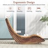 Tangkula Acacia Wood Patio Chaise Lounge Chair Outdoor Rocking Chair w/ Slatted Design - 4 of 4