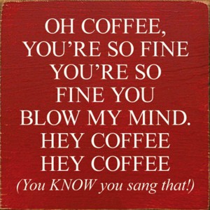 Slickblue Funny Coffee Quote Wood Sign – Rustic Wall Decor for Kitchen or Shelf – 7x7 Inches, 10 Color Options - 1 of 3