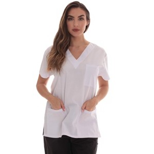 Just Love Solid Scrub Top for Women with Pockets and V-Neck - Comfortable and Professional Medical Uniform - 1 of 3