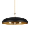 LamQee 20 Inch Large Pendant Lights, 3-Lights Modern Dome Chandelier, Industrial Metal Pendant Lighting Fixture - 3 of 4