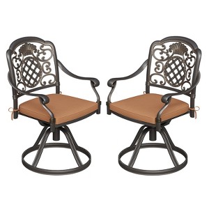 COZONY Swivel Patio Chair with Cushion, Aluminum Outdoor Rocking Chair with 360° Rotation for Garden Balcony Indoor Use - 1 of 4