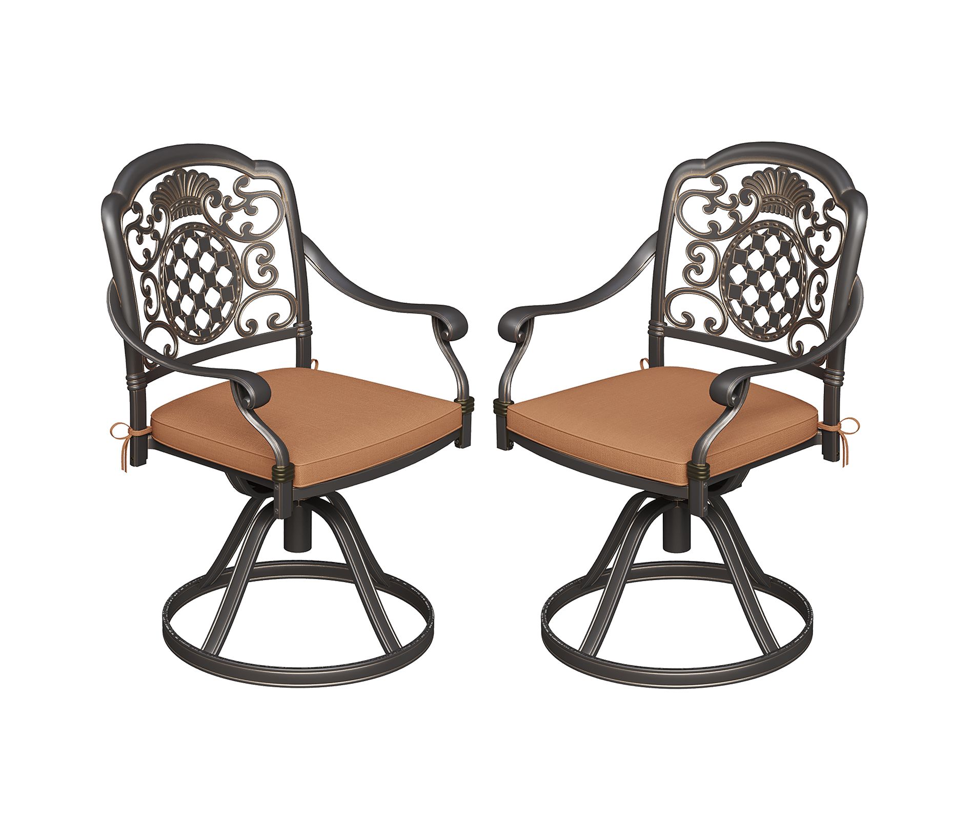 COZONY Swivel Patio Chair with Cushion, Aluminum Outdoor Rocking Chair with 360° Rotation for Garden Balcony Indoor Use