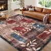 Washable Area Rug 9x12 Indoor Modern Floral Living Room Large Soft Carpet Abstract Aesthetic Rug Printed Bedroom Rug Non-Shedding Accent Throw Rug - 4 of 4