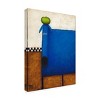 Trademark Fine Art -Daniel Patrick Kessler 'Blue Dog With Apple' Canvas Art - 4 of 4