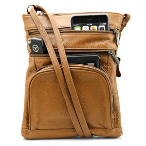 Steeltime Leather Bag with Crossbody Strap , Containing  accessible pocket - 1 of 2