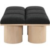 Meridian Furniture,Pavilion Black Boucle Fabric Bench - 3 of 4