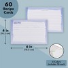 Juvale 60-Pack 4x6 Recipe Cards Double Sided, Colored Recipe Index Cards for Cooking and Kitchen Organization, Watercolor Design, Bulk Pack - 4 of 4