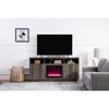 70" Particle Board Fireplace TV Stand Console with Heater, LED Lights, Cabinets, and Shelves for Living Room and Bedroom - 3 of 4