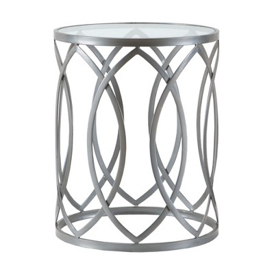 target black metal side table