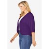 Woman Within Plus Size Rib Trim Cardigan Shrug - 4 of 4