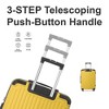 MAYEERTY 3-Piece ABS Luggage Set Suitcases with Multi-Position Handle, Silent Spinner Wheels, and TSA Lock - 20", 24", and 28", Lemon Yellow - 3 of 4