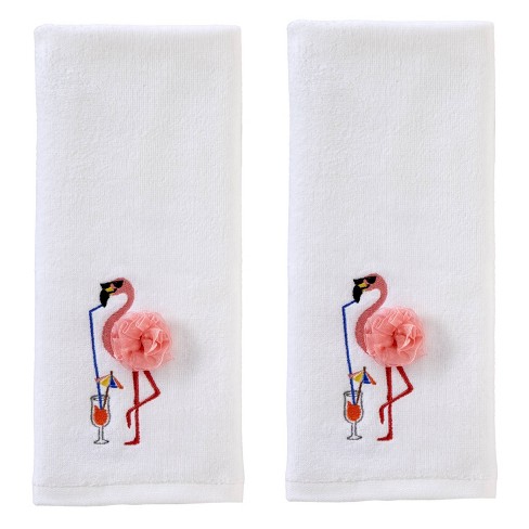 SKL Home Asciugamani Set Da 2 Con Motivo Flamingo - Cool Flamingo, Morbidi E Colorati - 3