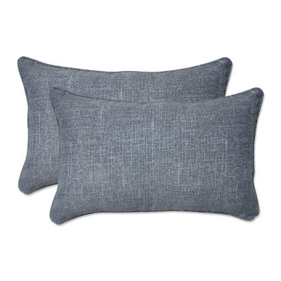 2pc Outdoor/Indoor Rectangular Throw Pillow Set Tory Graphite Gray - Pillow Perfect