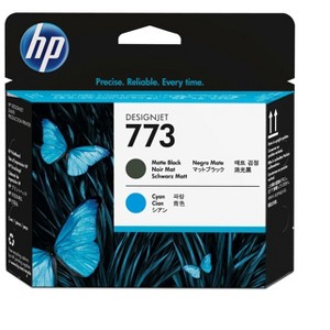 HP Inc. 773 Matte Black/Cyan DesignJet Printhead, C1Q20A - 1 of 4
