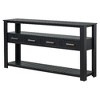 Sapphtopaz Vintage Console Table with 4 Drawers, 2-Shelf Entryway Sofa Table with Retro Handles, Modern Entryway Table with Storage - 2 of 4