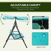 3-Seat Outdoor Patio Swing Chair with Removable Cushion & Adjustable Tilt Canopy - 4 of 4
