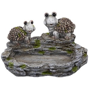 Northlight Turtle Couple Outdoor Garden Bird Bath - 11.75" - 1 of 4