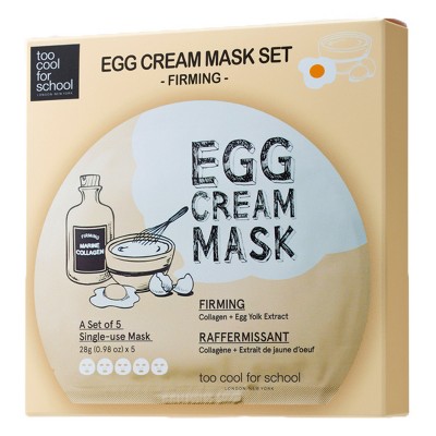 Too Cool for School Egg Cream Mask Firming Set (5pc set box)