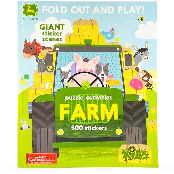 John Deere Kids Farm: 500 Stickers and Puzzle Activities - by  Jack Redwing (Paperback)