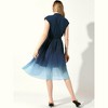 Allegra K Women's Summer Sleeveless Round Neck Smocked Waist Pleated A Line Midi Dress - 4 of 4
