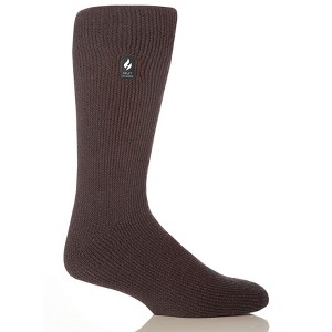 Heat Holder® Men’s Dunlin LITE Crew Socks | Thermal Yarn | Medium-Thick Socks Casual Shoes + Boots | Warm + Soft, Hiking, Cabin, Cozy at Home Socks | 5X Warmer Than Cotton - 1 of 3