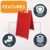 Plasticade 130-R Signicade A Frame Plain Portable Folding Sidewalk Sign, Red - 3 of 4