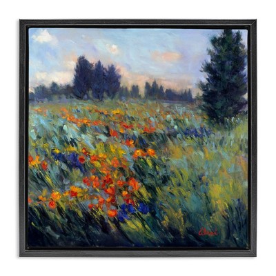 Stupell Industries Flower Meadow Landscape, 25" x 25"