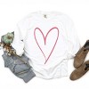 Simply Sage Market Hand Drawn Heart Garment Dyed Long Sleeve - 3 of 4