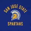 Women's San Jose State University Large Cap Sleeve Baby Rib Crop Top Royal - 3 of 4