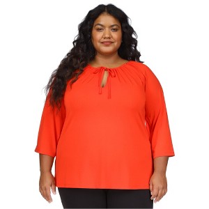 Michael Kors Womens Keyhole Peasant Blouse - 1 of 1