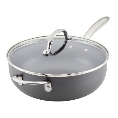 Signature Stainless Steel Non-Stick Chef's Pan with Lid & Helper Handle