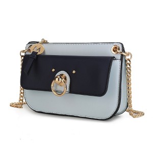 MKF Collection Jill Vegan Leather Color Block Crossbody Handbag by Mia K - 1 of 4