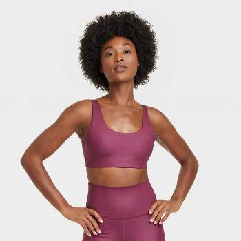 Women's Light Support Everyday Soft Strappy Sports Bra - All In Motion™  Burgundy S : Target