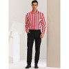 Lars Amadeus Men's Casual Striped Long Sleeves Button Down Shirts - 3 of 4