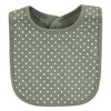 Hudson Baby Infant Girl Cotton Bibs, Mama Mauve Sage Rose, One Size - 4 of 4