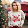 Simply Sage Market Women's Graphic Sweatshirt Merry Christmas Antlers - image 2 of 4