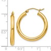Black Bow Jewelry 3mm x 25mm 14k Yellow Gold Classic Round Hoop Earrings - 4 of 4