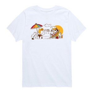 Boys' - Peanuts - Girls Beach Day Short Sleeve Graphic T-Shirt - 1 of 4