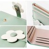 Generic Cute Small Wallet for Girls Women Tri-folded Wallet Cash Pocket flowers PU Leather Print Card Holder Coin Purse - 3 of 4