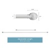 Hastings Home Curtain Rod, Silver with Cone Finials - image 2 of 4