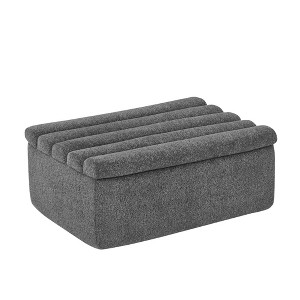 CAVINAS Plush Chenille Ottoman for Sectional Sofa,High-Resilience Foam Filled Modular Sofa for Seating & Footrest,300lbs Max for Living Room - 1 of 4