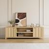 Fluted TV Stand for Tvs up to 80",Mid Century Modern TV Stand with Open Shelf,Entertainment Center Wood TV Media Console for Living Room - 4 of 4