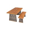 Christopher Knight Home Saltus Outdoor 2 Piece Acacia Wood Dining Set with Handwoven Rattan Legs - 2 of 4