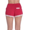 #followme Women’s Ultra Soft Jersey Pajama Shorts – Stretch Sleep Shorts with Lace Trim and Back Pocket - 3 of 3